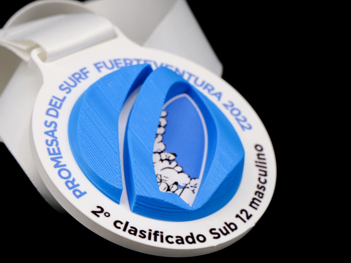 Medalla Personalizada Lateral - 2º Clasificado Sub 12 Masculino Promesas del Surf Fuerteventura 2022