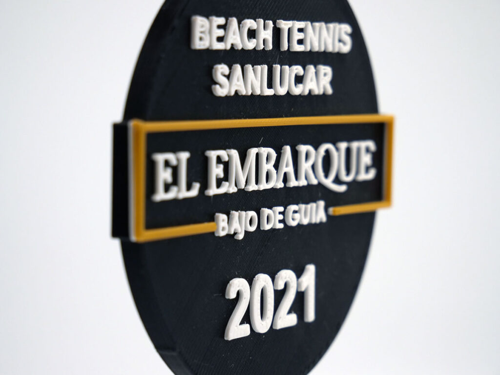 Medalla Personalizada Lateral - Campeón Beach Tennis Sanlucar El Embarque 2021
