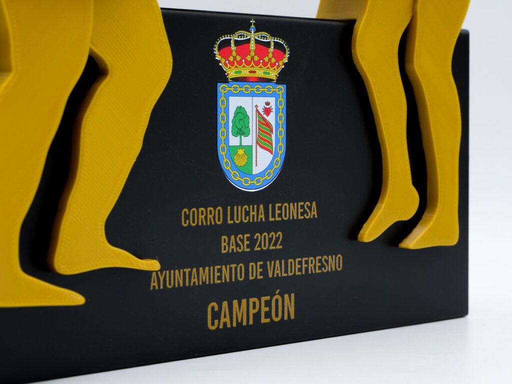 Trofeo Personalizado Detalle - Campeón Corro Lucha Leonesa Base Ayuntamiento de Valdefresno 2022
