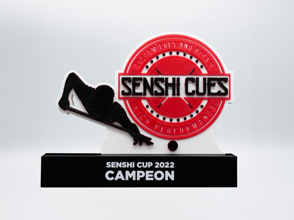 Trofeo Personalizado - Campeón Senshi Cues Cup Billar 2022