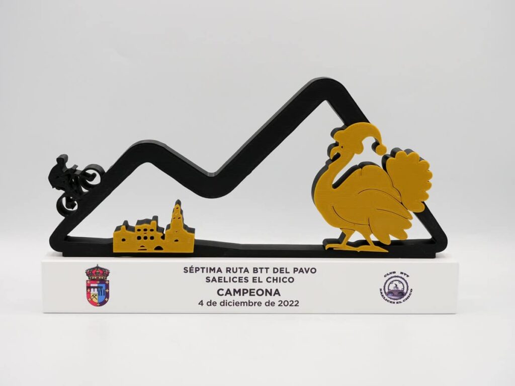 Trofeo Personalizado - Campeona Séptima Ruta BTT del Pavo Saelices El Chico 2022