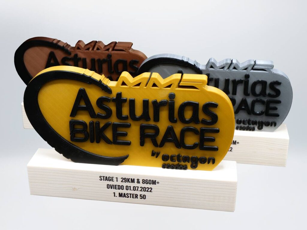 Trofeo Personalizado Lateral - Máster 50 Asturias Bike Race Octagon