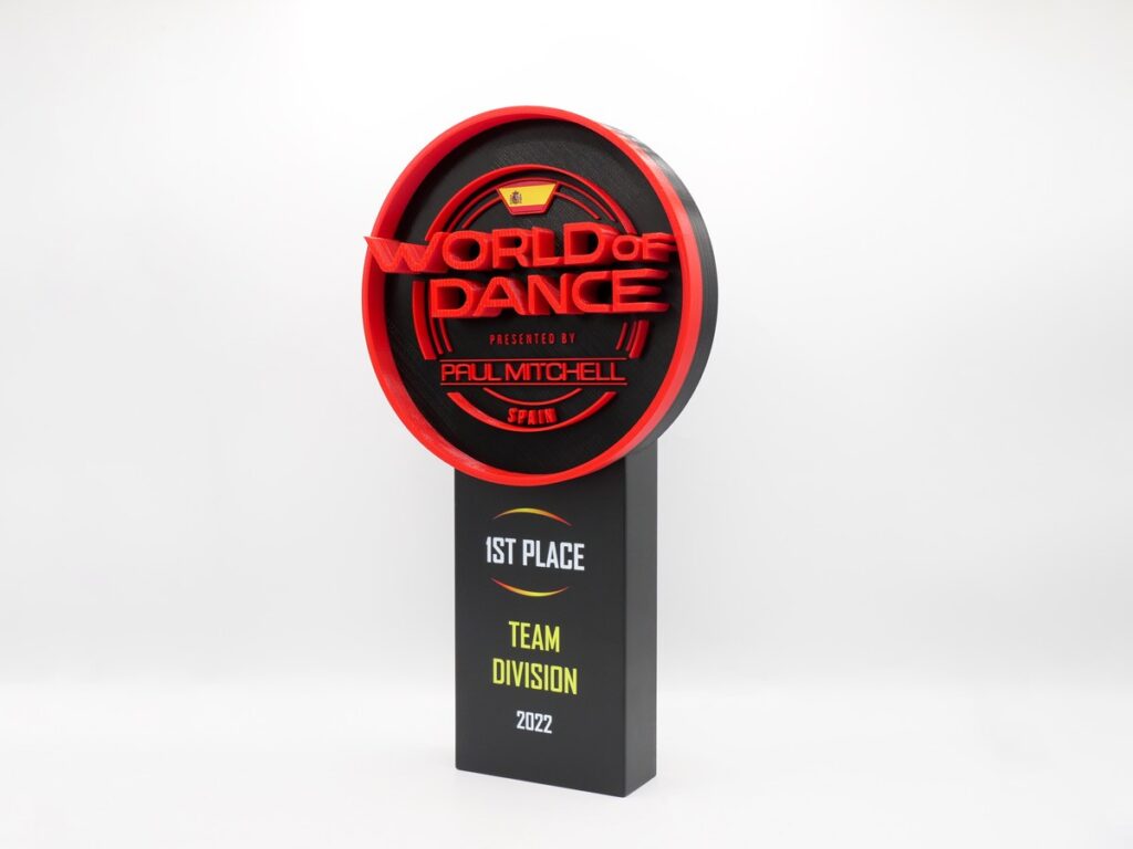 Trofeo Personalizado Lateral - 1º Place Team Division World of Dance