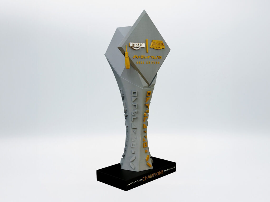 Trofeo Personalizado Lateral - Champions LOL Amazon Master University 2022