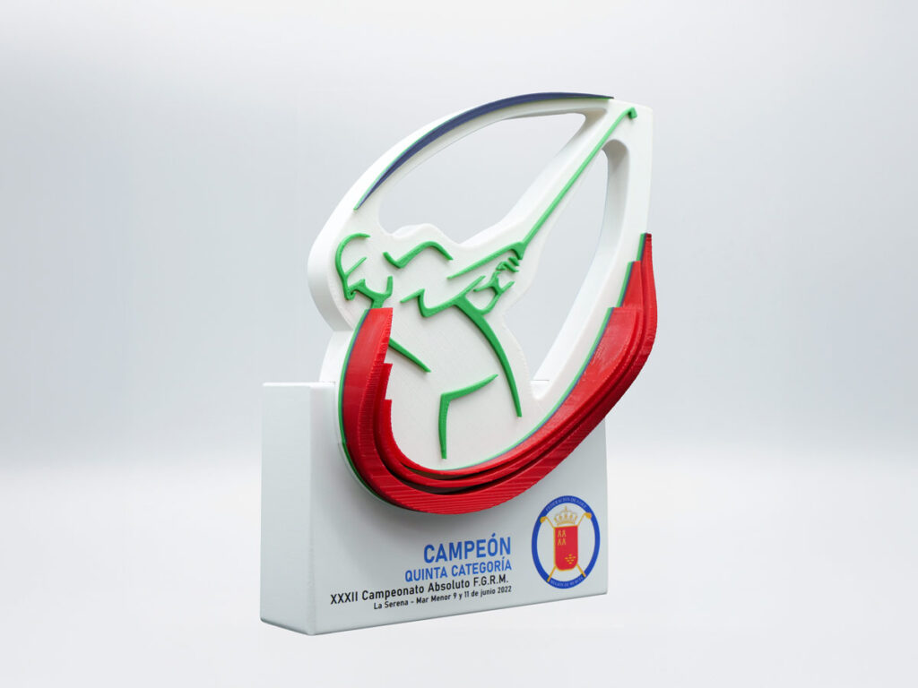 Trofeo Personalizado Lateral - Campeón Quinta Categoría Campeonato F.G.R XXXII La Serena