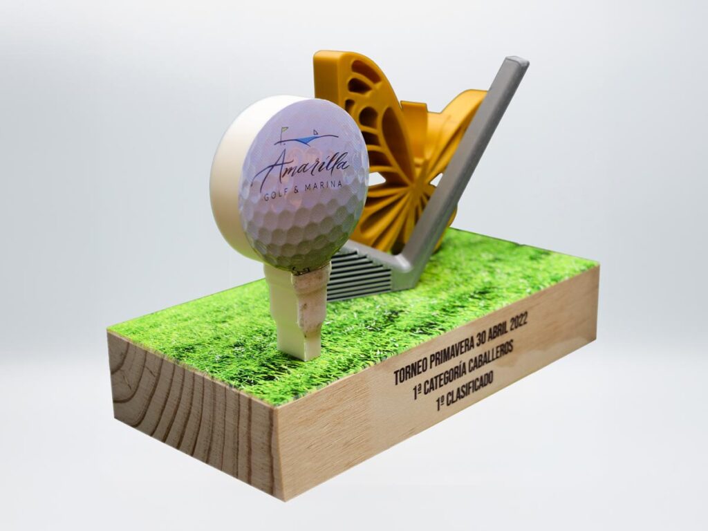 Trofeo Personalizado Lateral - Torneo Primavera Amarilla Golf & Marina 2022