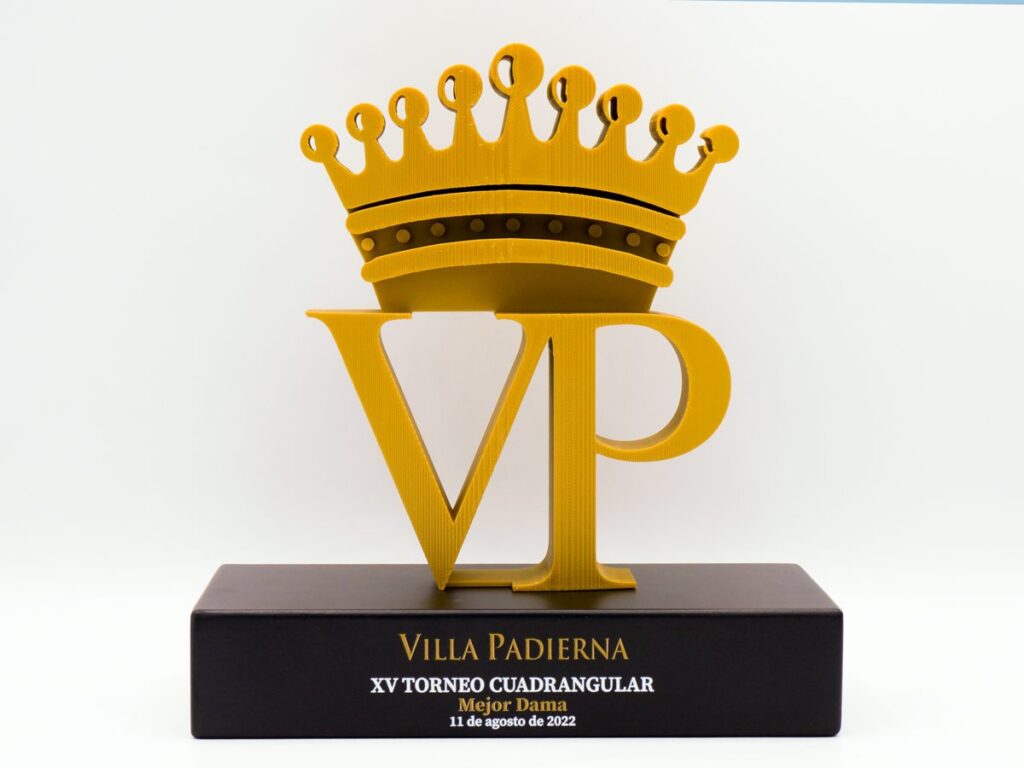 Trofeo Personalizado - XV Torneo Cuadrangular Mejor Dama Villa Padierna 2022