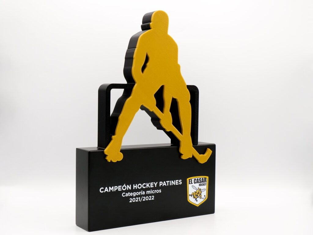 Trofeo Personalizado Lateral - Campeón Hockey Patines El Casar Hockey 2022