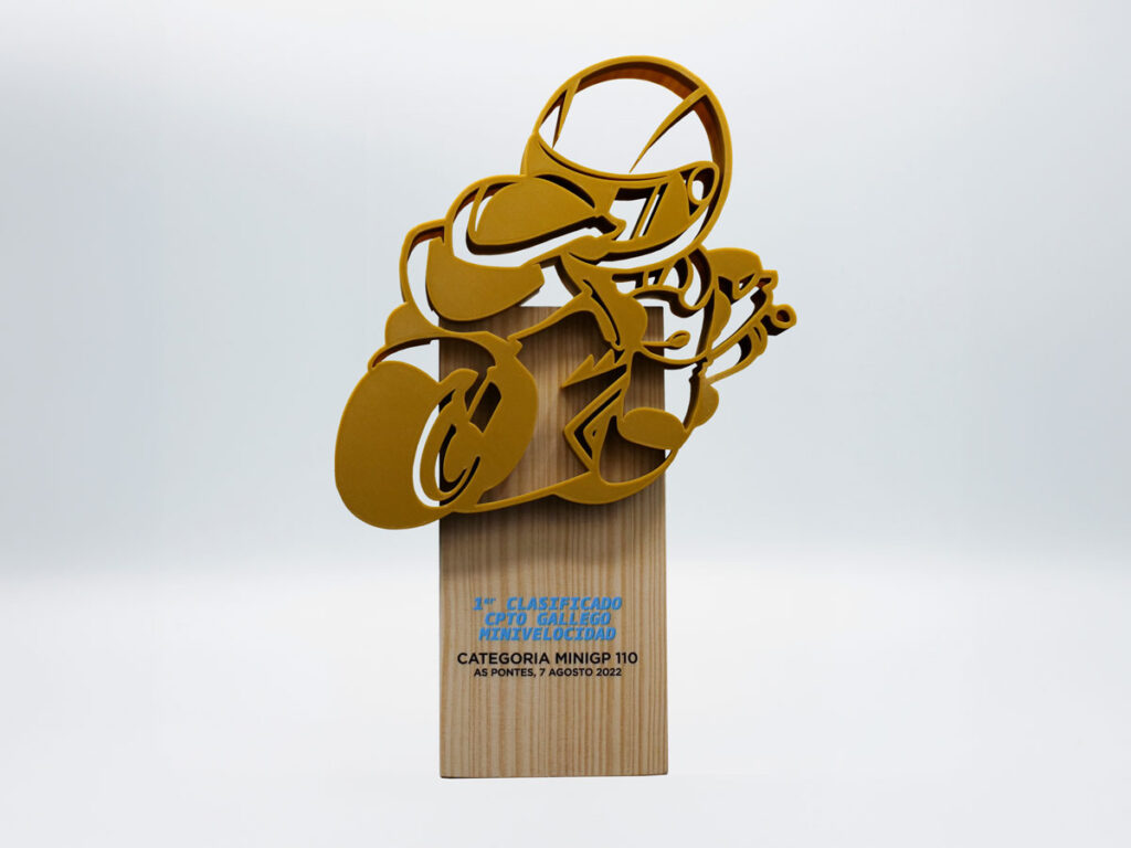 Trofeo Personalizado - 1º Clasificado Cpto Gallego Minivelocidad Categoría MiniGP 110 2022