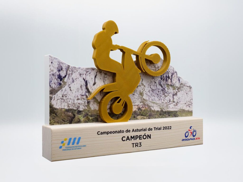 Trofeo Personalizado Lateral - Campeón Campeonato de Asturial de Trial 2022