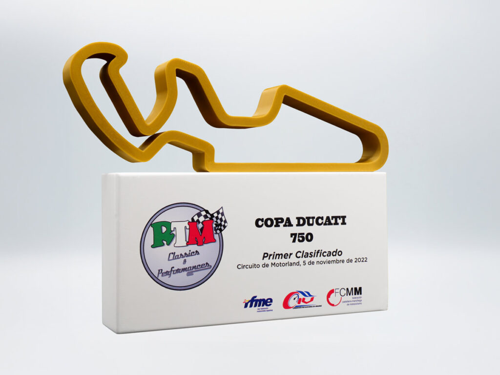 Trofeo Personalizado Clasificación - Primer Clasificado Copa Ducati Classic Circuito de Jerez 2022