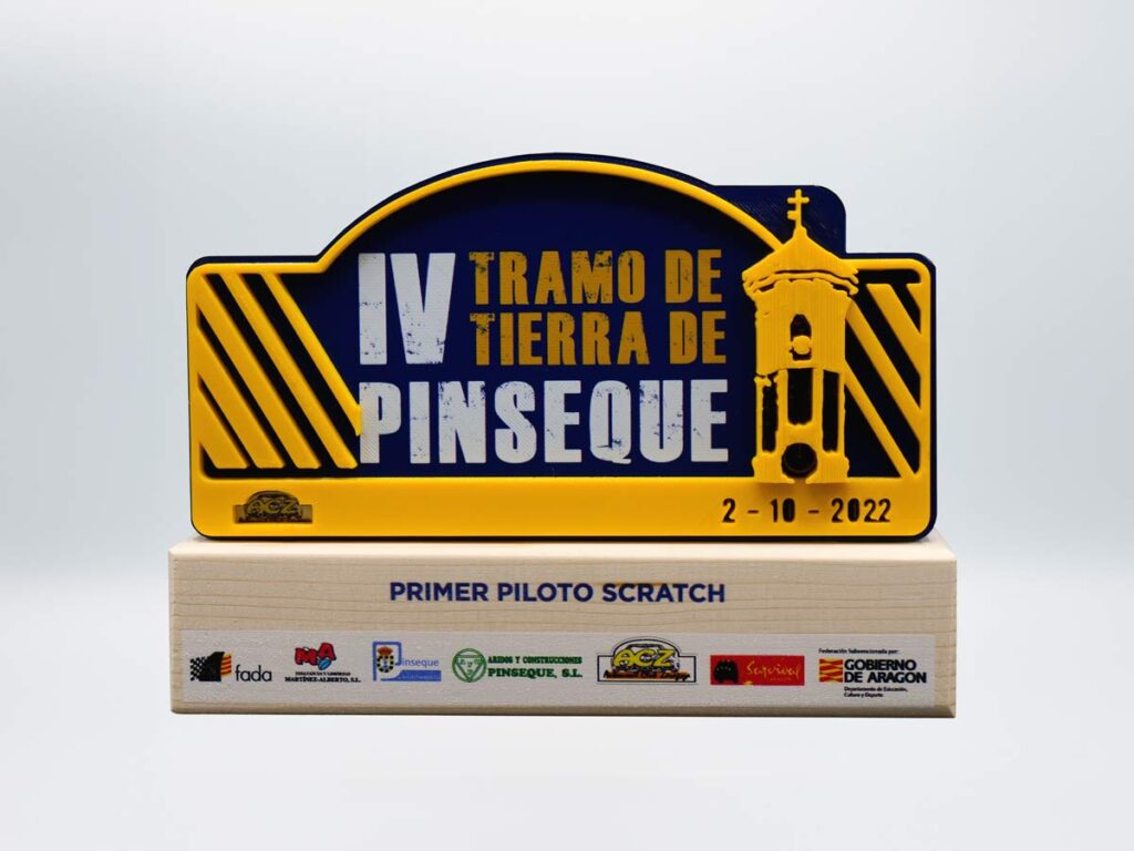 Trofeo Personalizado - Primer Piloto Scratch IV Tramo de Tierra de Pinseque 2022