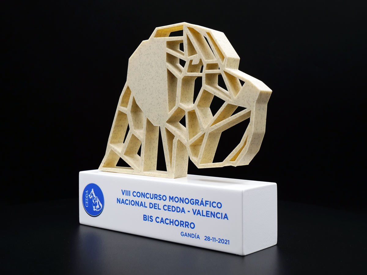Trofeo Personalizado Lateral - VIII Concurso Monográfico Nacional del CEDDA Valencia