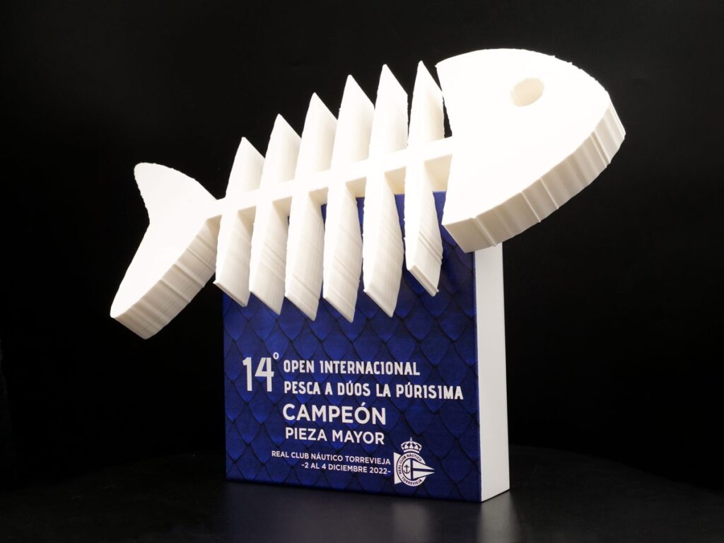Trofeo Personalizado Lateral Izquierdo - Campeón Pieza Mayor 14º Open Internacional Pesca a Dúos La Purísima 2022