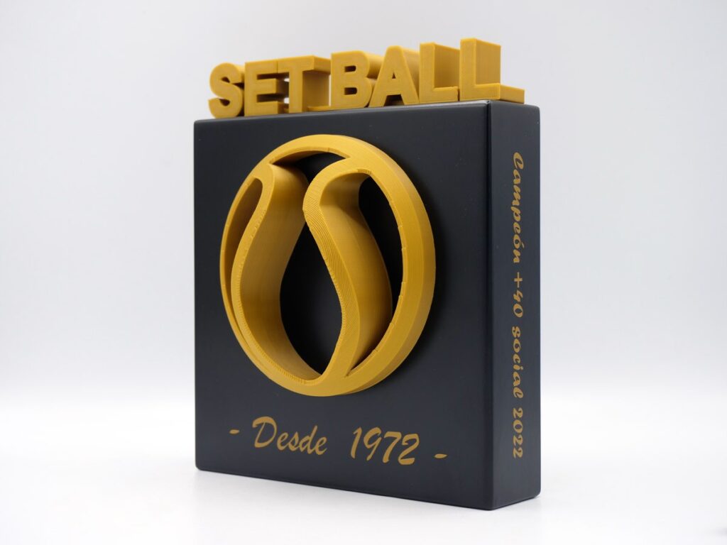 Trofeo Personalizado Lateral - Campeón 40 Social Set Ball 2022