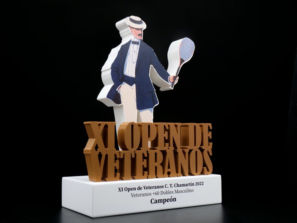 Trofeo Personalizado Lateral - Campeón XI Open de Veteranos Chamartín 2022