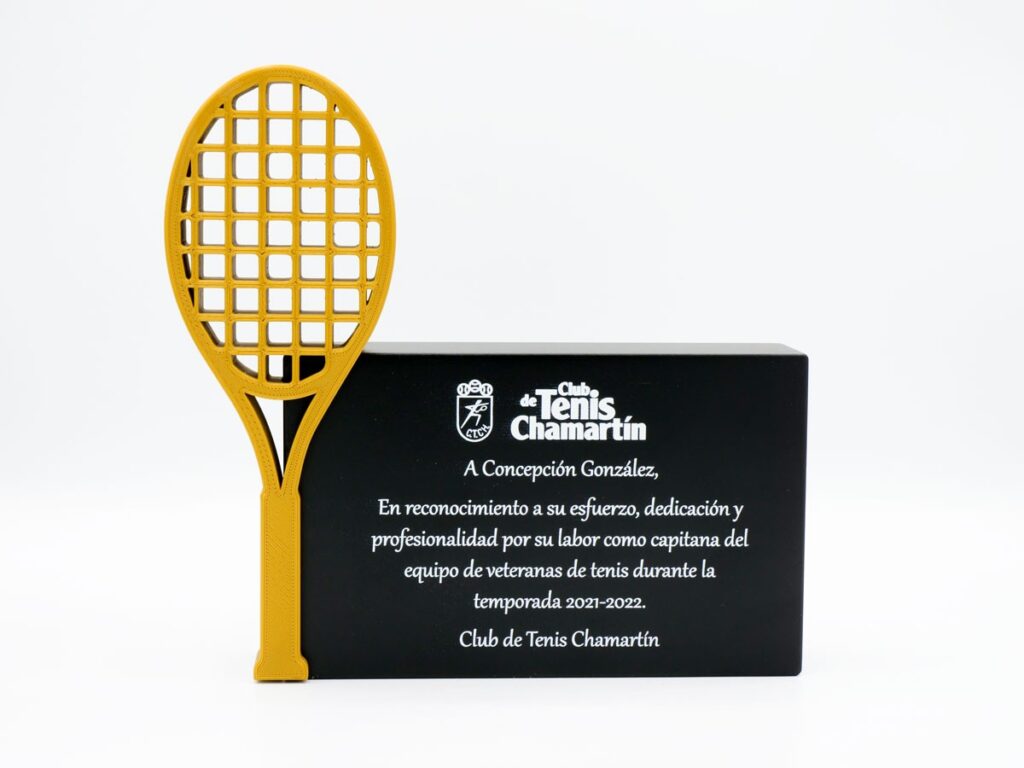 Trofeo Personalizado - Reconocimiento Club de Tenis Chamartín