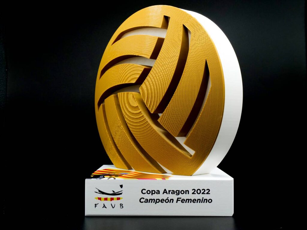 Trofeo Personalizado Lateral - Campeón Femenino Copa de Aragón 2022