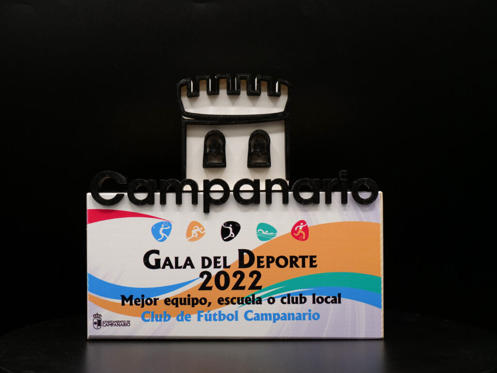Placa Conmemorativa - Mejor Equipo Club de Fútbol Campanario Gala del Deporte 2022