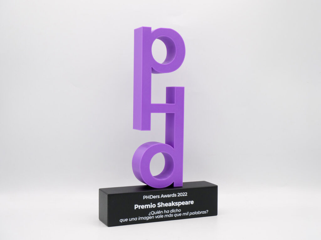 Placa Conmemorativa Detalle - Premio Sheakspeare PHDers Awards 2022
