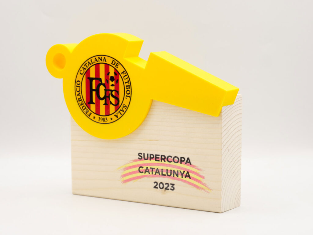 Trofeo Personalizado Detalle - Mención Árbitro FCFS Supercopa Catalunya 2023