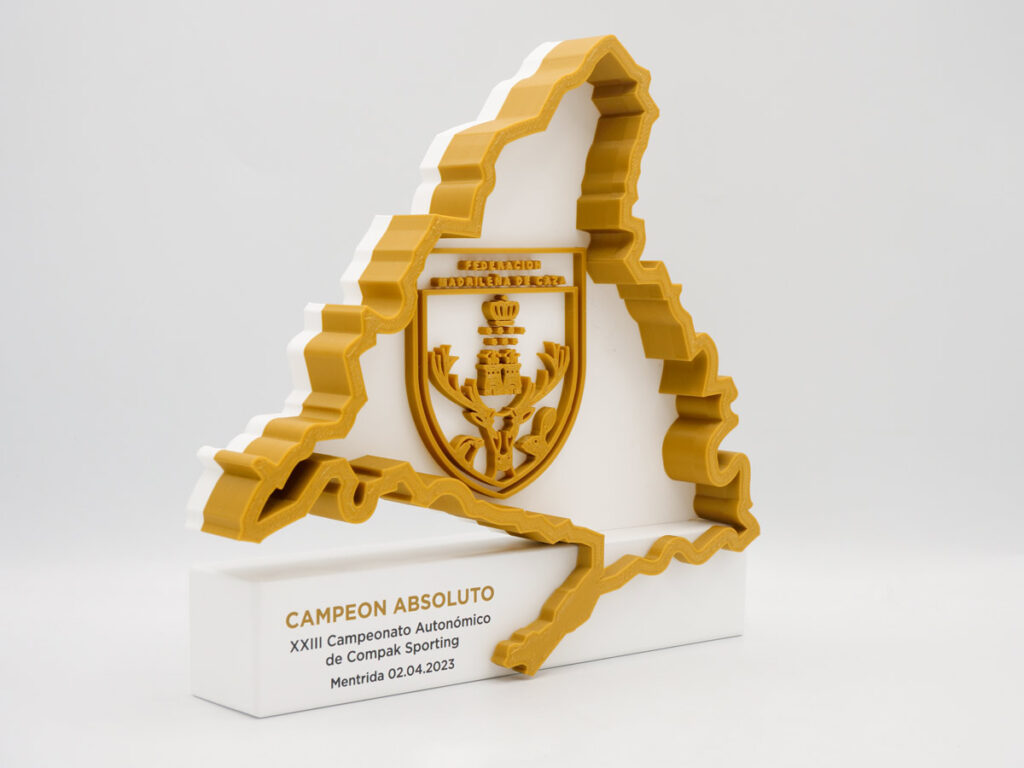 Trofeo Personalizado Lateral - Campeón Absoluto XXIII Campeonato Autonómico de Compak Sporting 2023