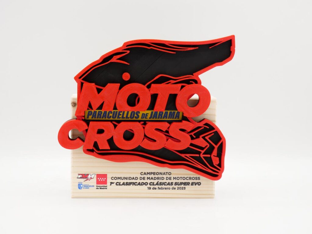 Trofeo Personalizado - 1º Clasificado Clásicas Super EVO Campeonato Comunidad de Madrid de Motocross 2023