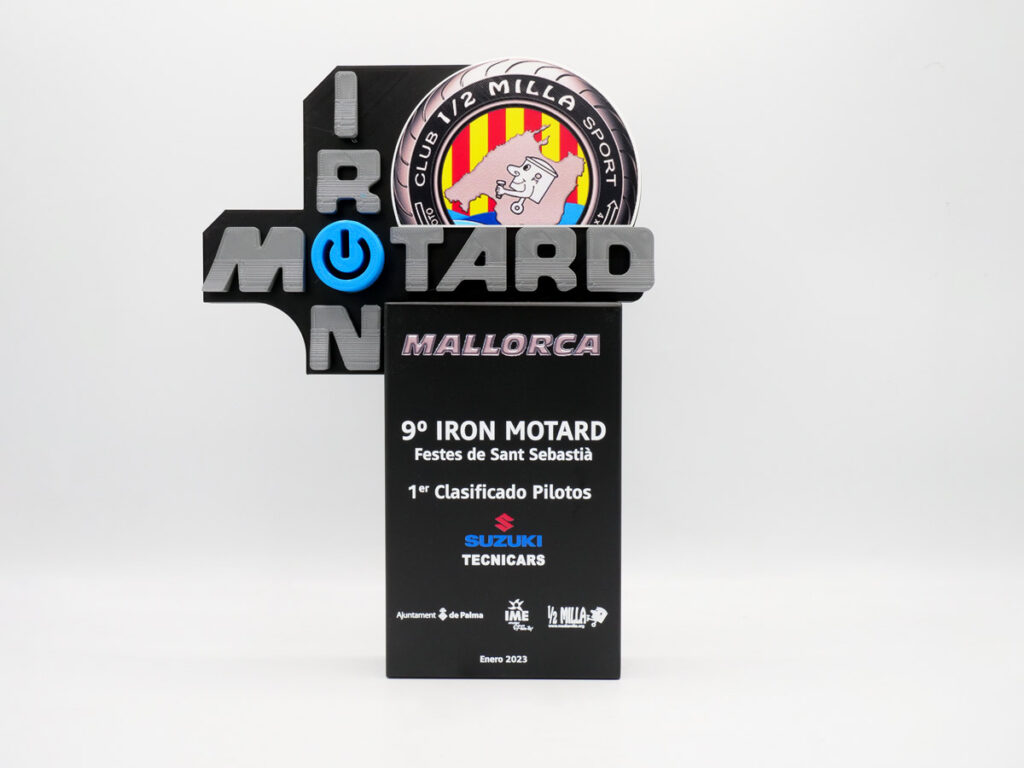 Trofeo Personalizado - 1º Clasificado Pilotos 9º Iron Motard Festes de Sant Sebastià 2023