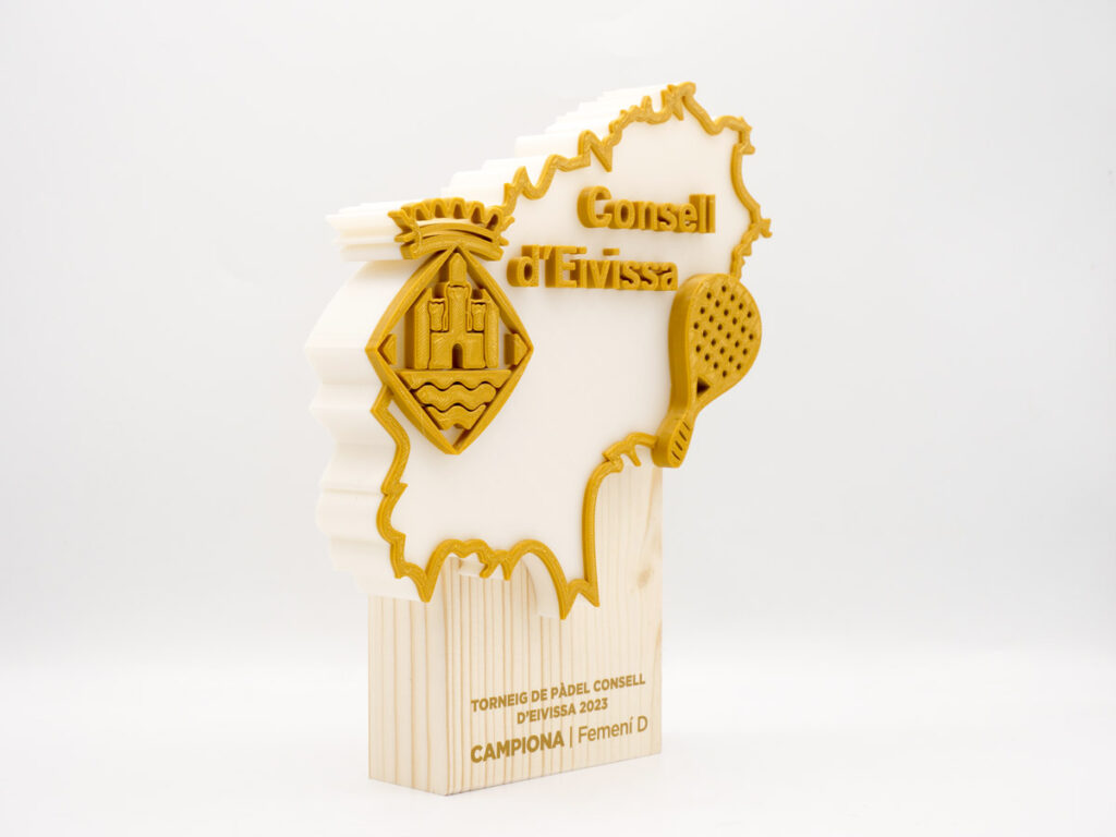 Trofeo Personalizado Lateral - Campiona Femení D Torneig de Pàdel Consell D´Eivissa 2023