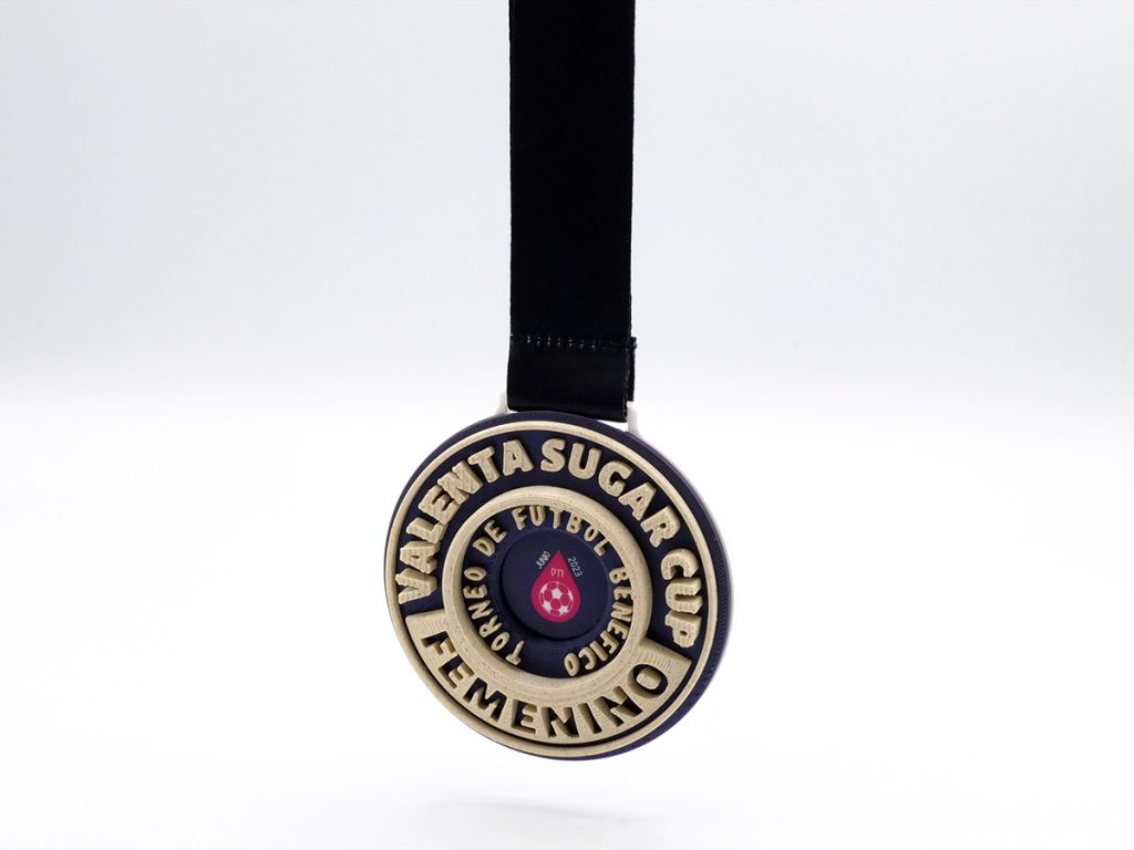 Medalla Personalizada Lateral - Torneo Fútbol Benéfico Valenta Sugar Cup Femenino 2023