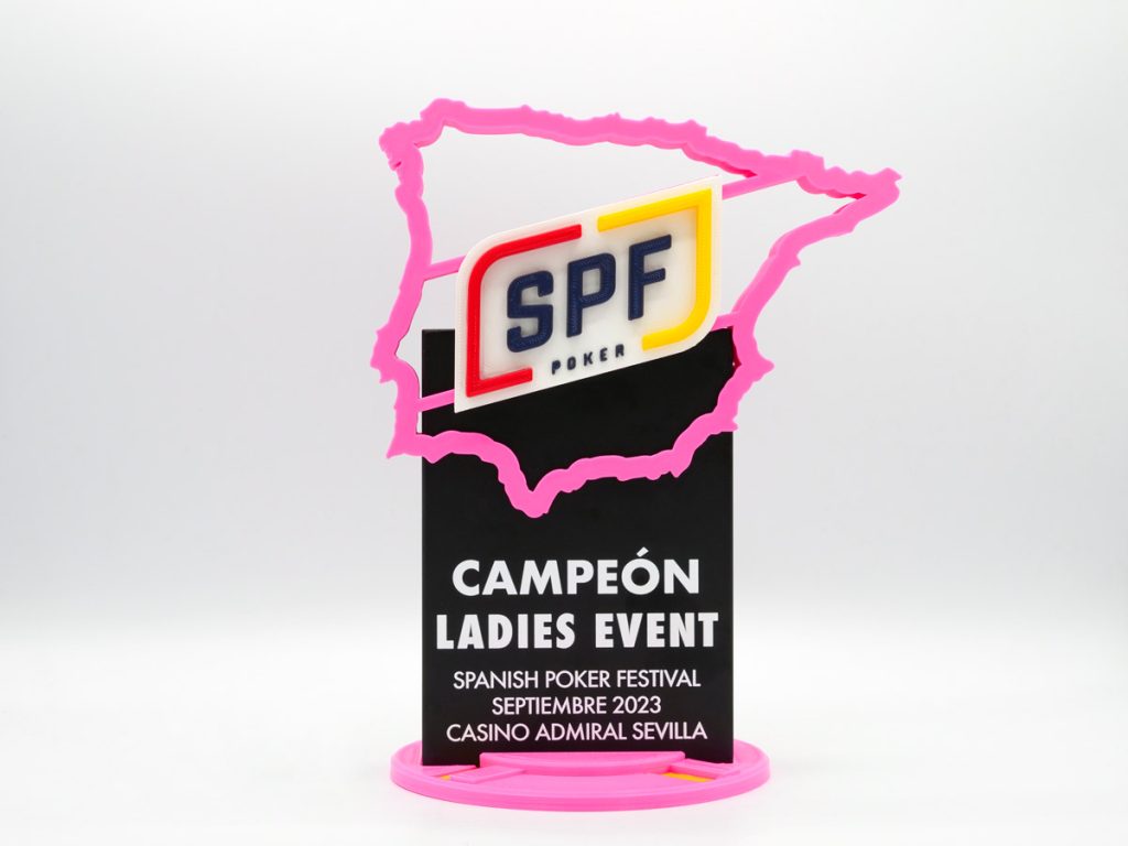 Trofeo Personalizado - Campeón Ladies Event Spanish Poker Festival 2023